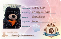 Teddy-Bären Freunde Ausweis